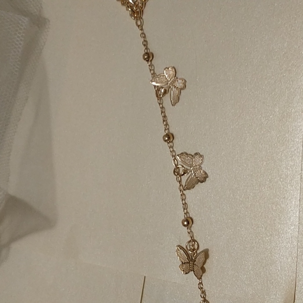 Gold Butterfly Mitten/Slave Bracelet/Ring! - Picture 6 of 7